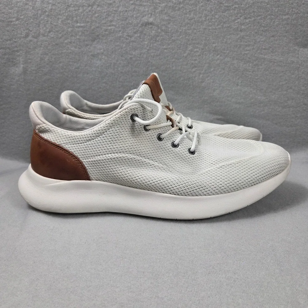 Johnston & Murphy Mens TRUFOAM Knit Mesh Sneakers Gray Brown 59-5118 Size 13M